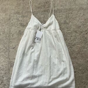 NWT Zara white mini dress